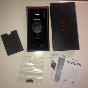 MVMT Mens Watch BLACK & RES